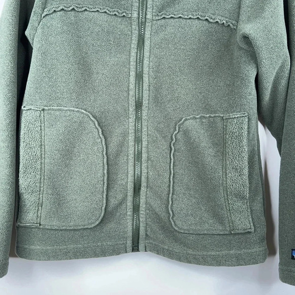 Vintage Patagonia Windzone Jacket Green Synchilla Ruffle Zip Front Fleece USA XS - Picture 3 of 13